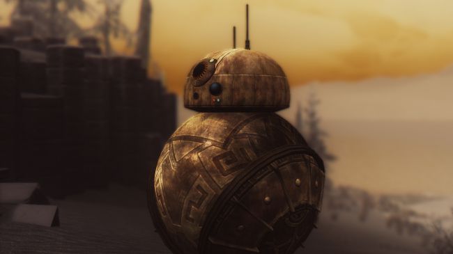 Mod adds Dwemer-forged BB-8 Star Wars droid to Skyrim