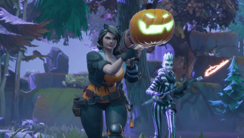 Fortnite Player Snipes Opponents From Atop A Flying Pumpkin