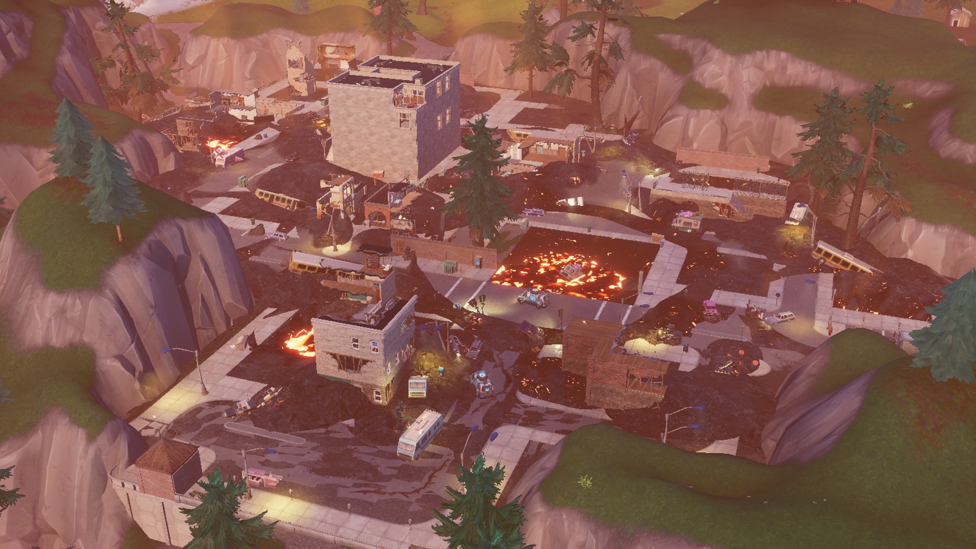 Fortnite’s volcano erupted, destroying Tilted Towers and Retail Row