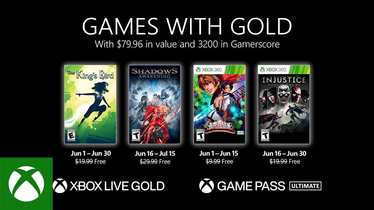 Microsoft announces Xbox Games with Gold June 2021 titles