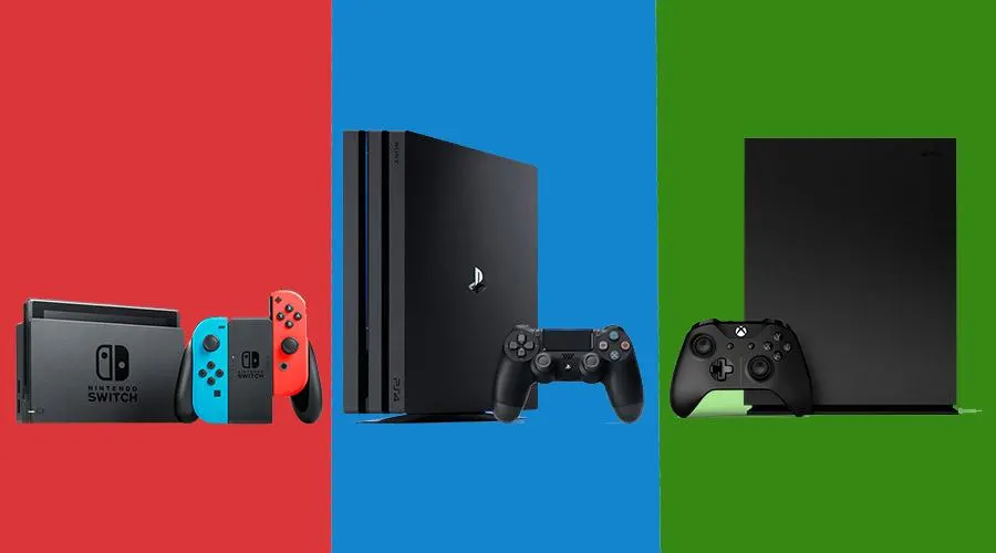 PlayStation 4, Xbox One, and Nintendo Switch